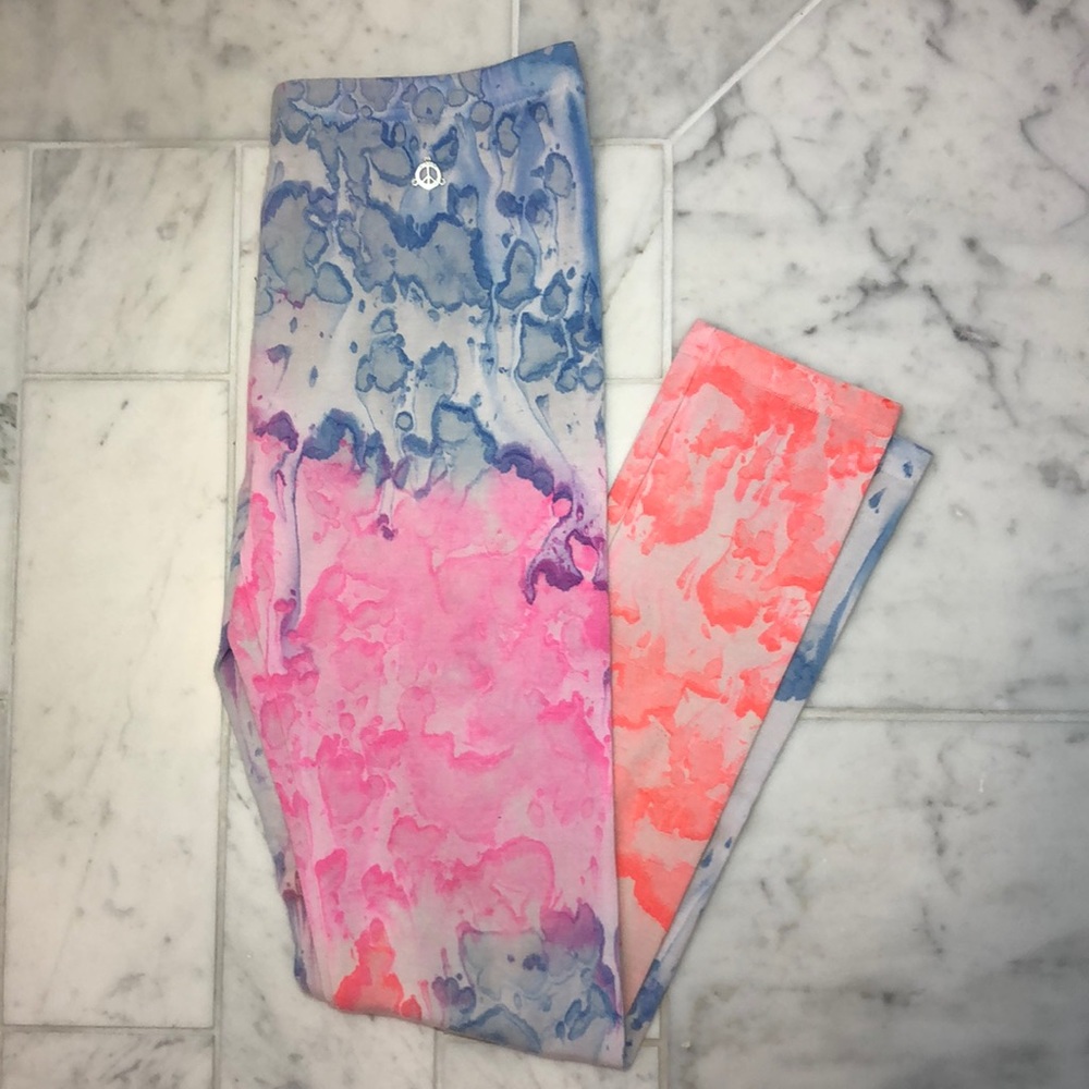 Girls Butter Multicolor Tye Dye Leggings